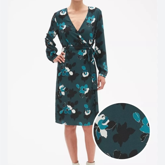 Banana Republic Floral Wrap Dress - Picture 2 of 9